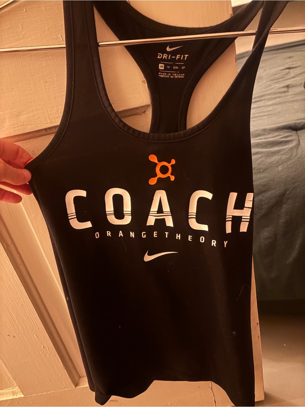 Orangetheory Black Tank Top with Orange Logo Coach Graphic